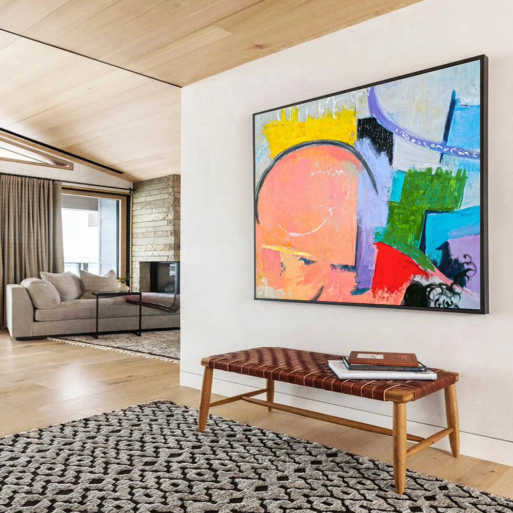 Enormous Hand - Painted Abstract Canvas for Bedroom & Dining Room DKH560
