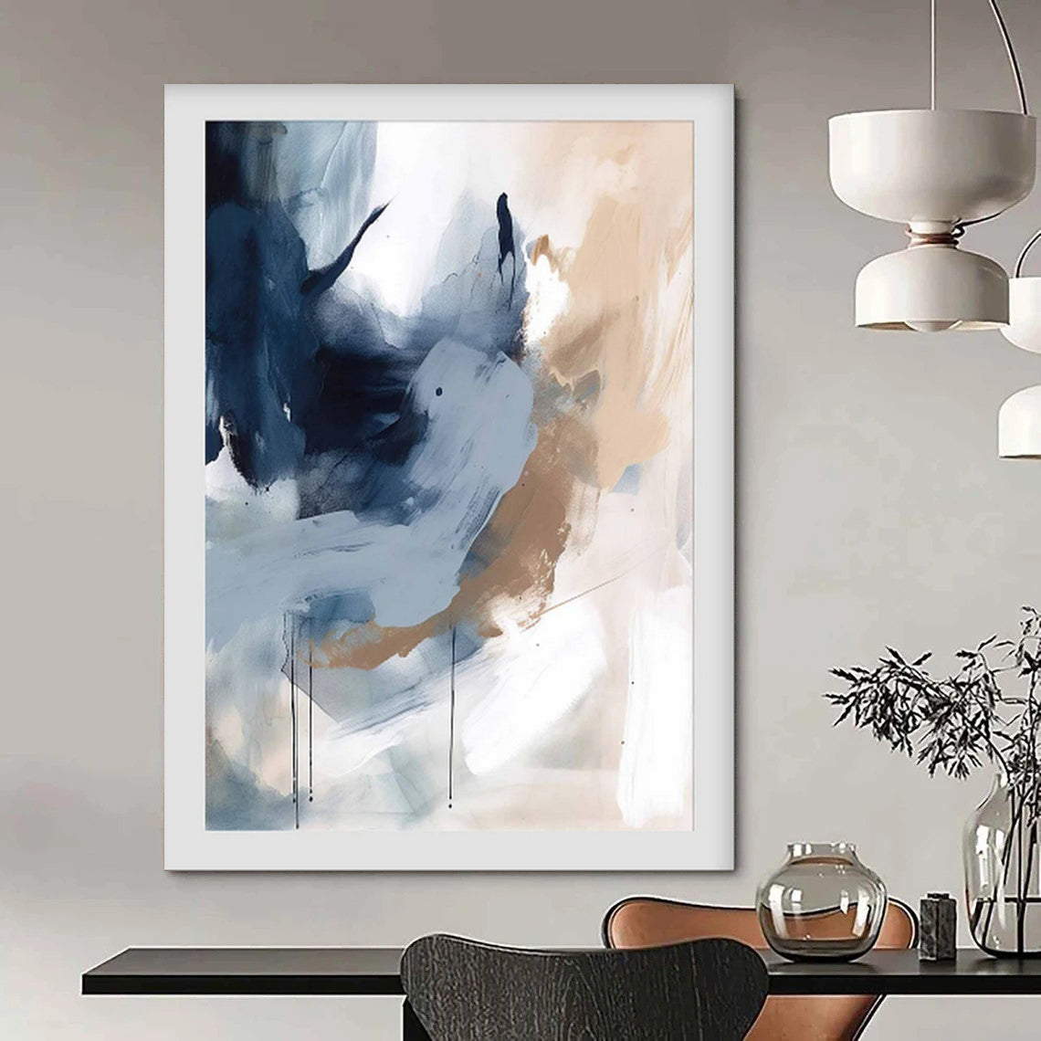 Hand-Painted Personalized Abstract Painting for Dining Room & Bar LargeART1829