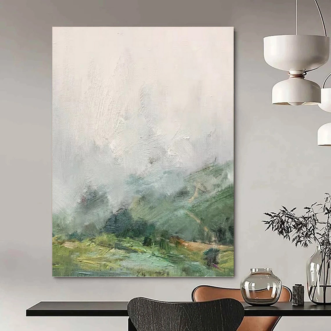 Immense - Reach Vertical Hand - Painted Custom Abstract Overture (with Intricate Textures), for Hallway and Entryway DKH1541
