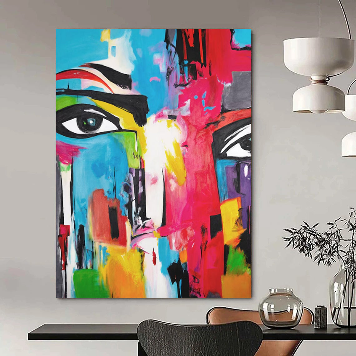 Expansive-Scale Hand-Painted Abstract Wall Art for Living Room & Game Room LargeART2220
