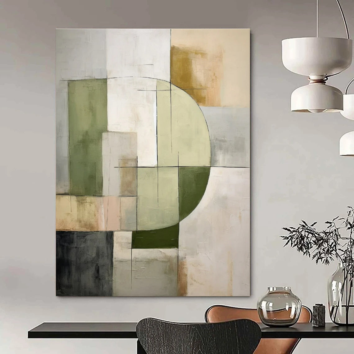Hand-Painted Bespoke Abstract Canvas for Office & Hotel Art Galleries LargeART1451