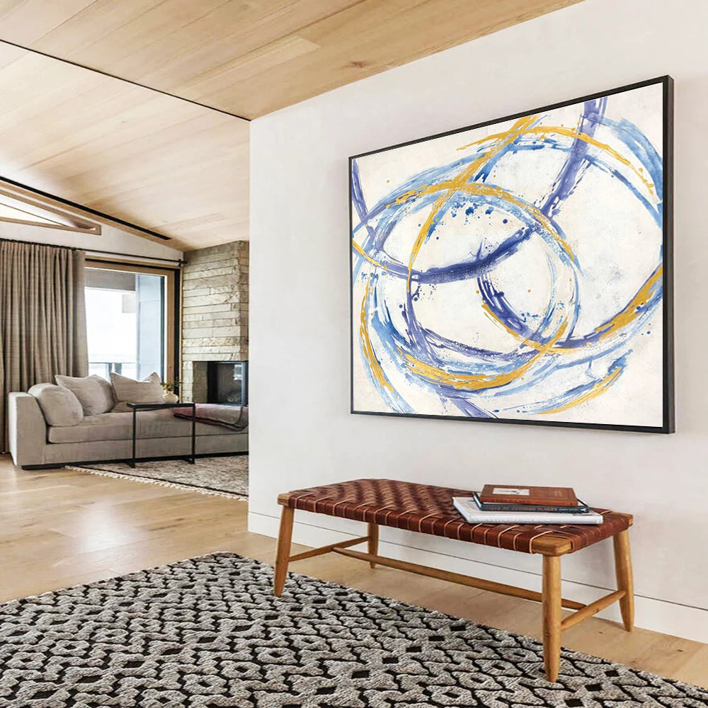 Spectacular Original Enormous Textured Hand - Rendered Abstract Wall Art for Dramatic Focal Points DKH847