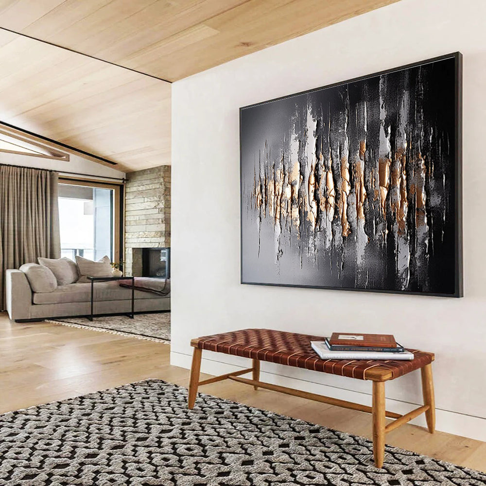 Custom - Designed Oversized Abstract Canvas for Event Exhibition DKH041