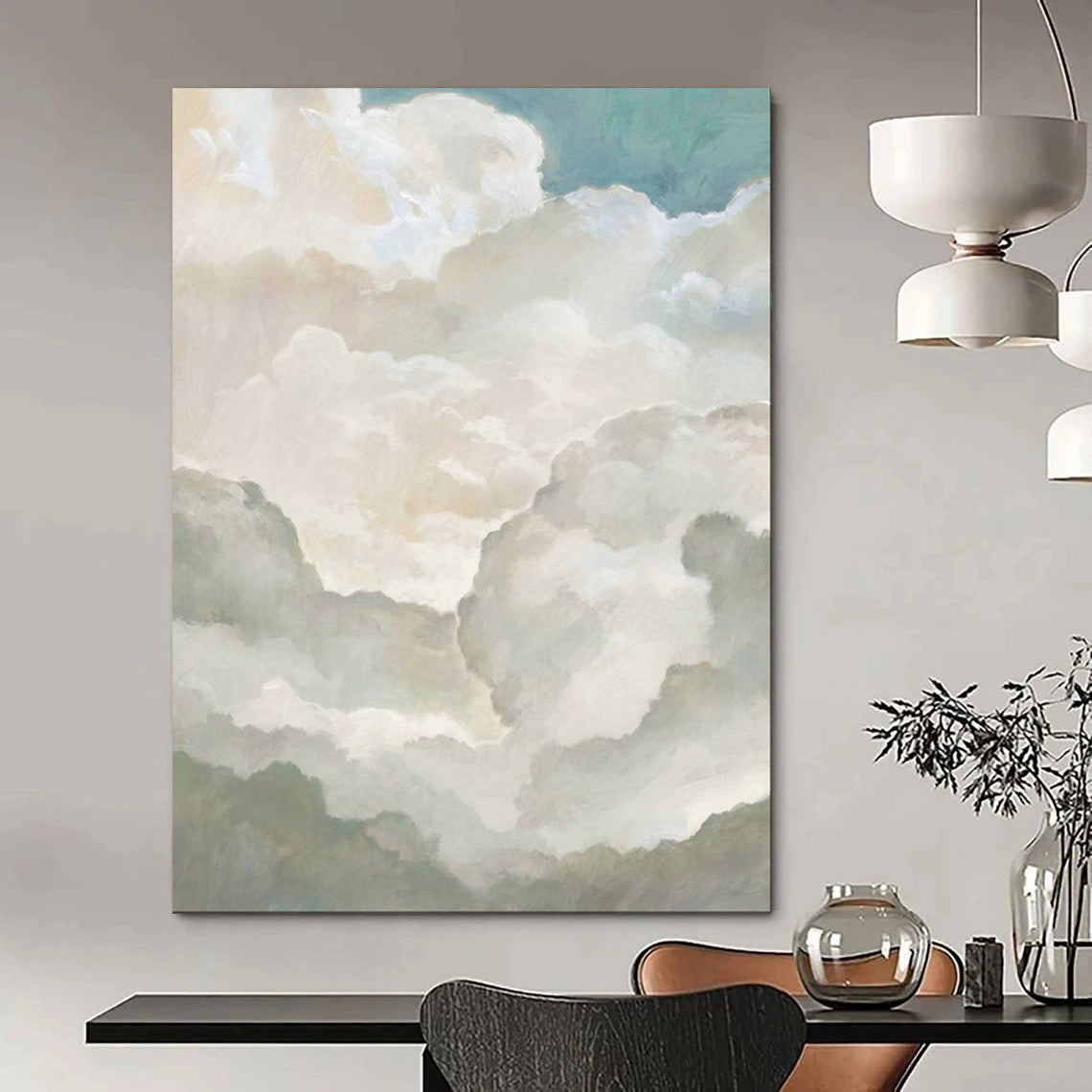 Vivid & Energetic Hand-Painted Custom Abstract Painting for Bedroom & Living Room LargeART1992