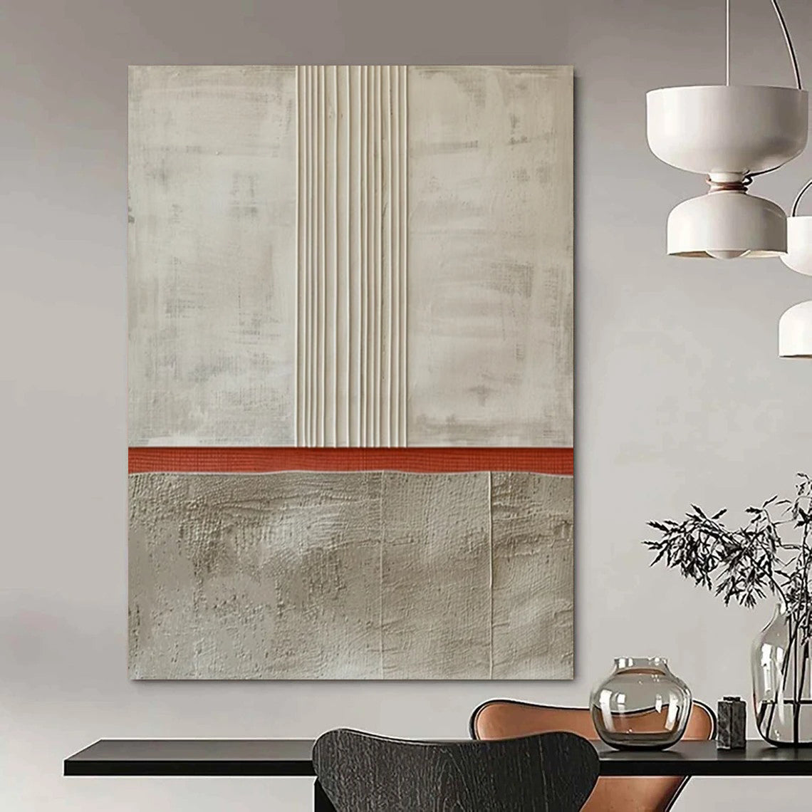 Colossal - Format Hand - Painted Textured Custom Abstract Gem for Office and Bar DTP026