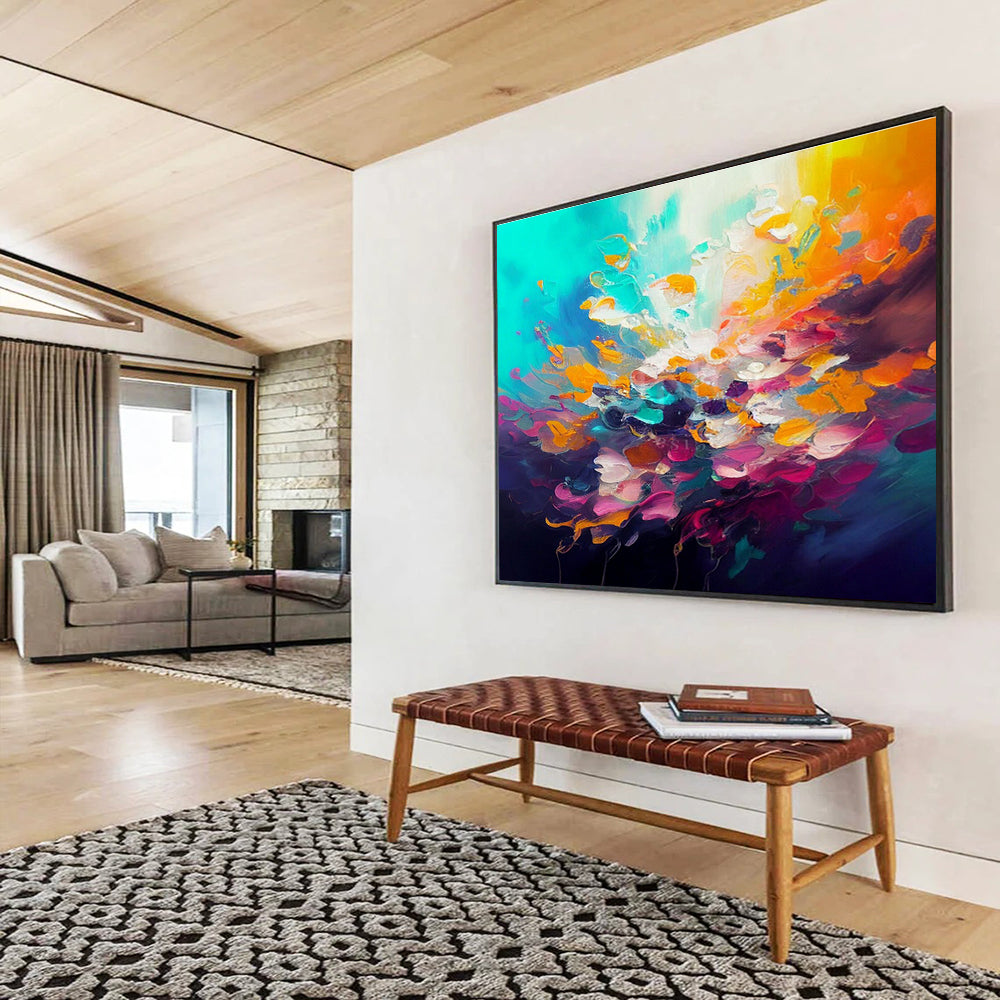 “Stellar Impressions” Massive Abstract Painting for Entryway & Office DKH346