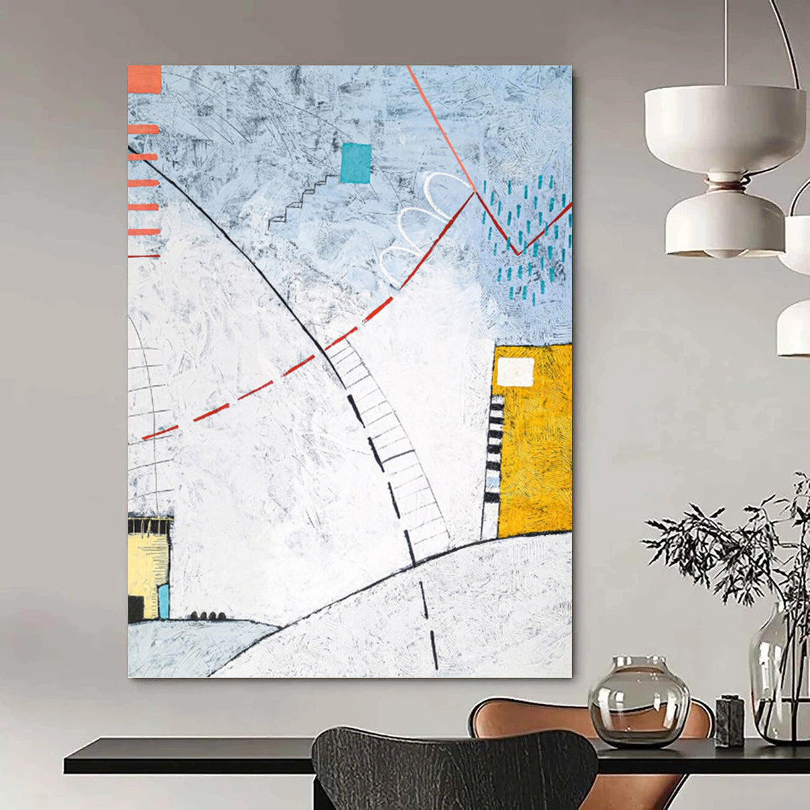 Masterful Custom - Rendered Textured Canvas Art for Office & Hallway DKH1092