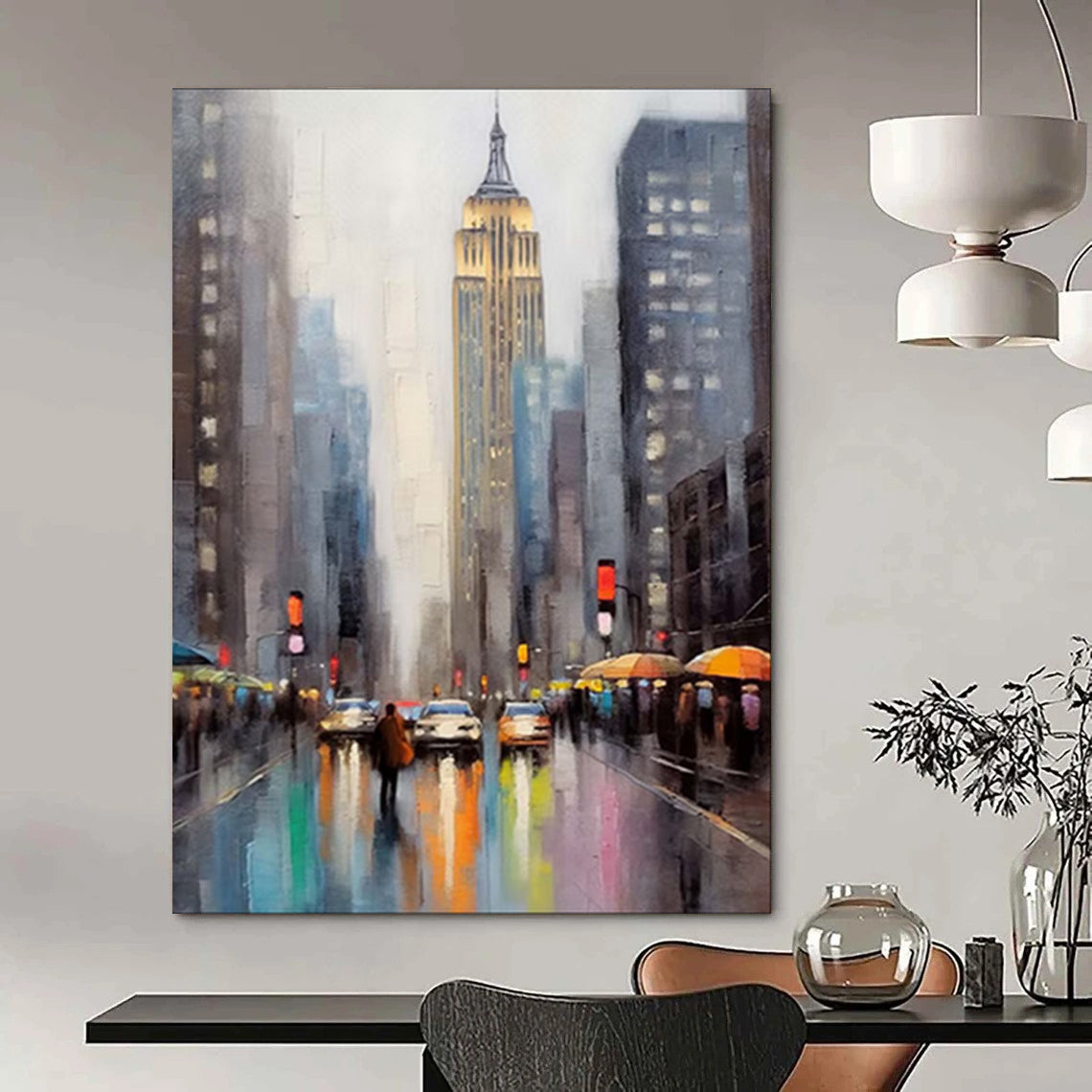 Hand-Painted Bespoke Abstract Canvas for Bedroom & Hotel LargeART1912