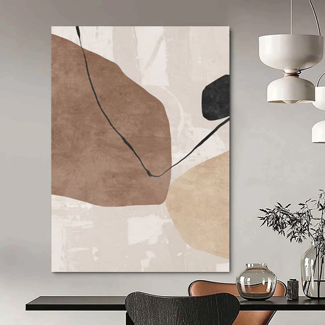 Extra - Colossal Hand - Painted Custom Abstract Rondo (with Unique Textures), for Bar and Hallway DKH1519