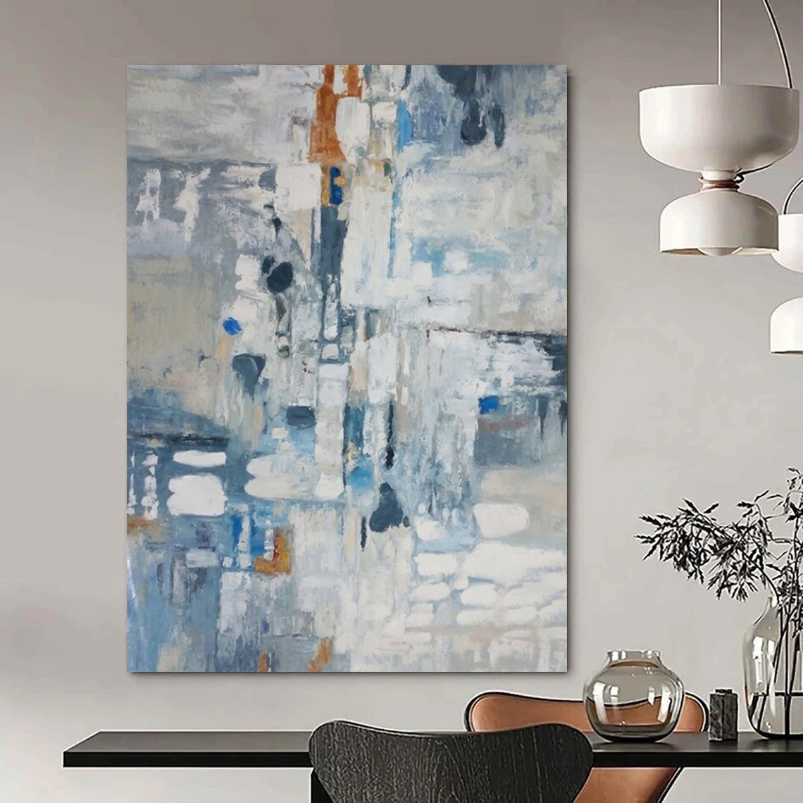 Super - Sized - Format Hand - Painted Textured Custom Abstract Painting for Bedroom and Hallway DTP028