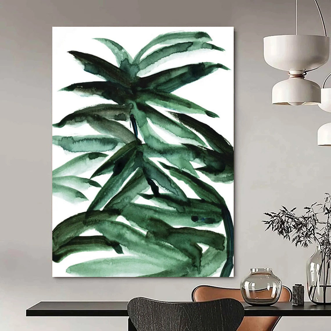 Custom Handmade Abstract Paintings: Big Sizes, Textured Details for Dining Room & Entryway DTP243