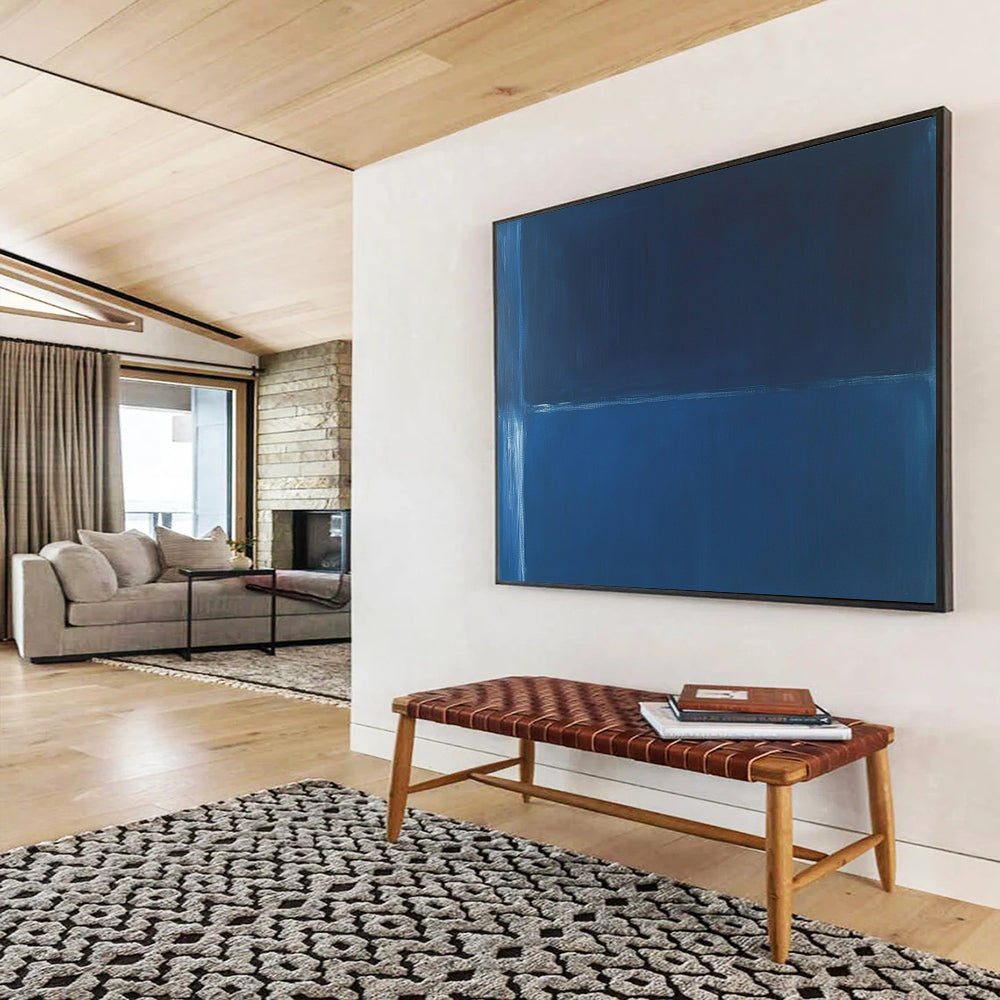 “Two - Toned Blue Minimalist” - Color - Field Painting On Canvas HB0524