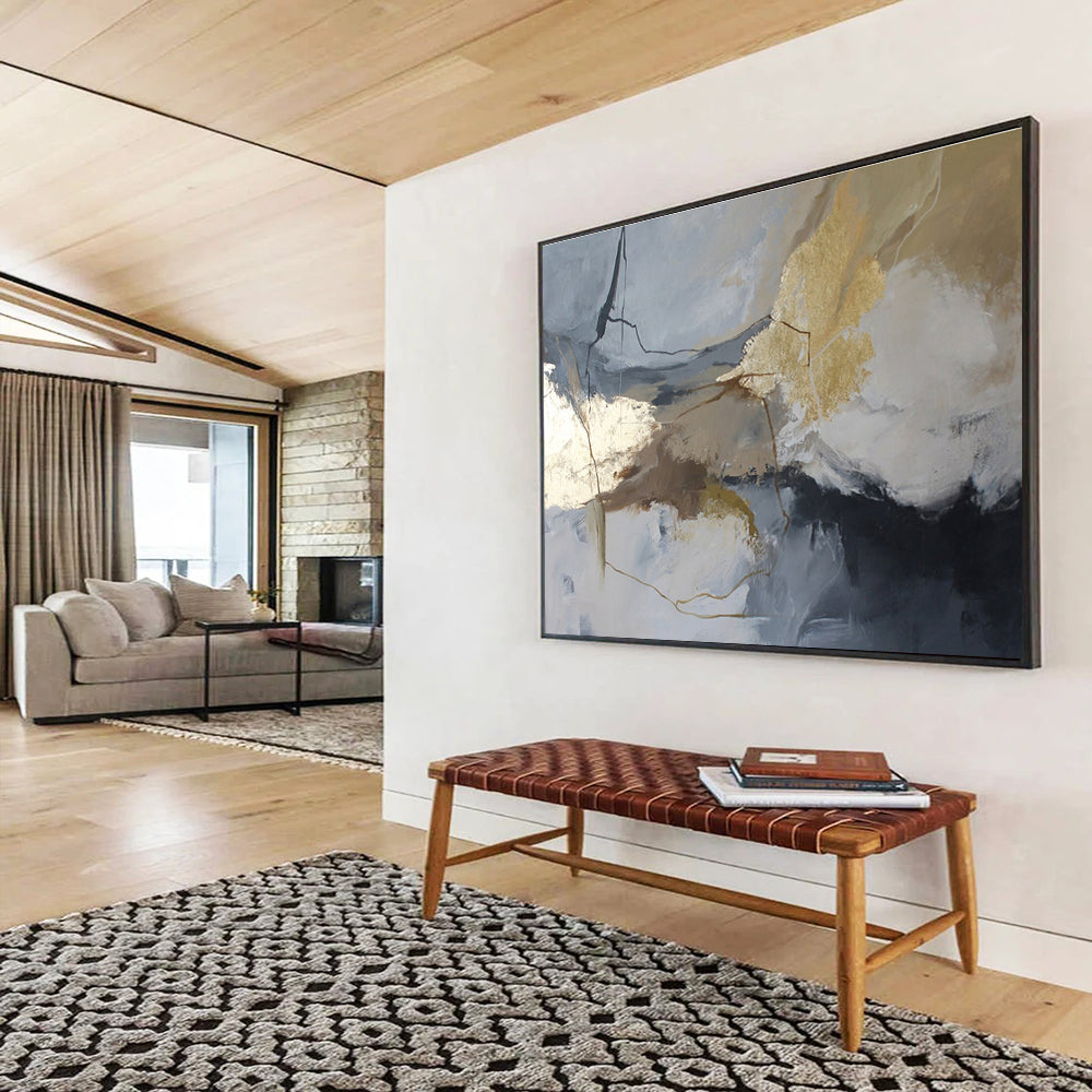 Striking Textured Abstract Artwork for Dining Room & Entryway DKH519