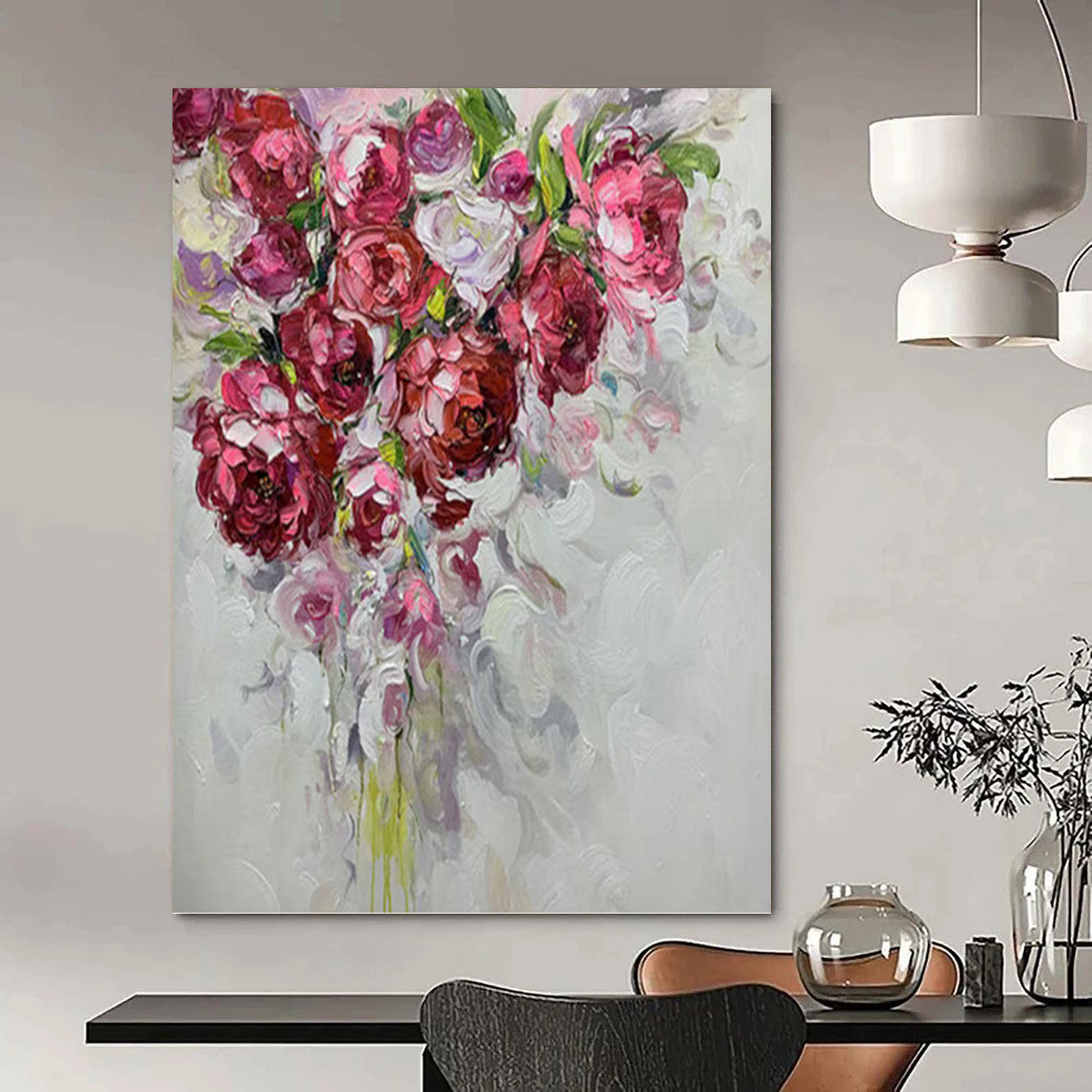 Immense Hand - Painted Custom Textured Abstract Artwork, Ideal for Bedroom and Office DKH1464