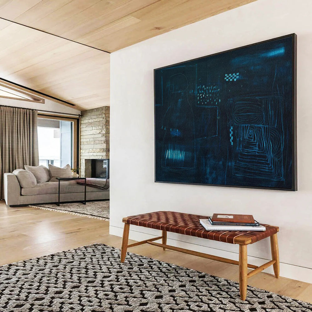 Custom - Sized Giant Abstract Canvas for Art Gallery DKH023