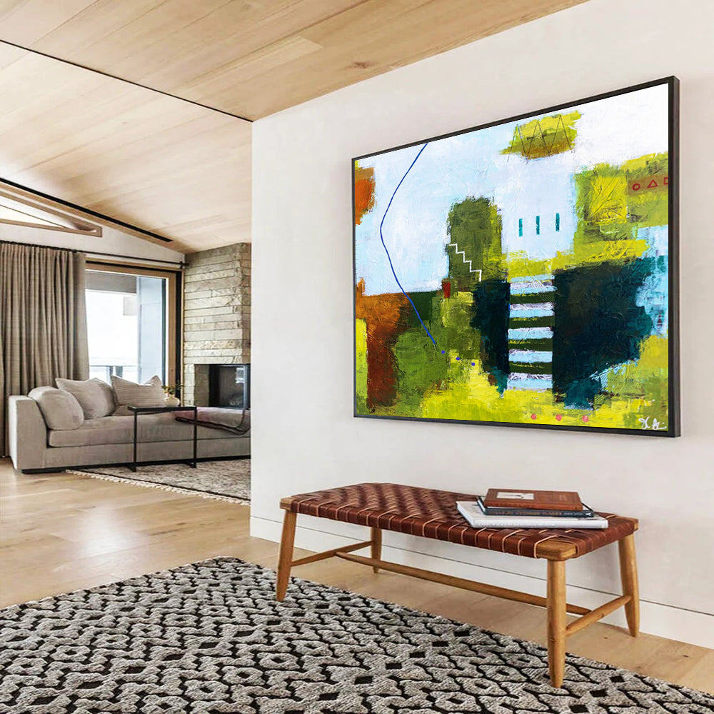 Colossal Hand - Painted Abstract Wall Mural for Office & Living Room DKH561