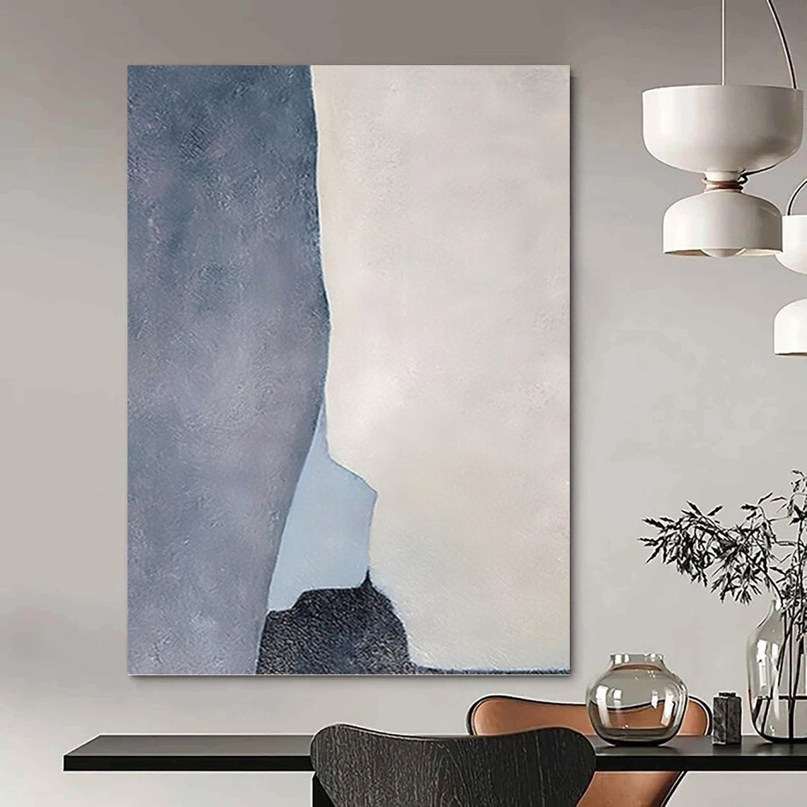 Titanic - Scale Vertical Hand - Painted Custom Abstract Saga (with Layered Textures), for Bedroom and Living Room DKH1539