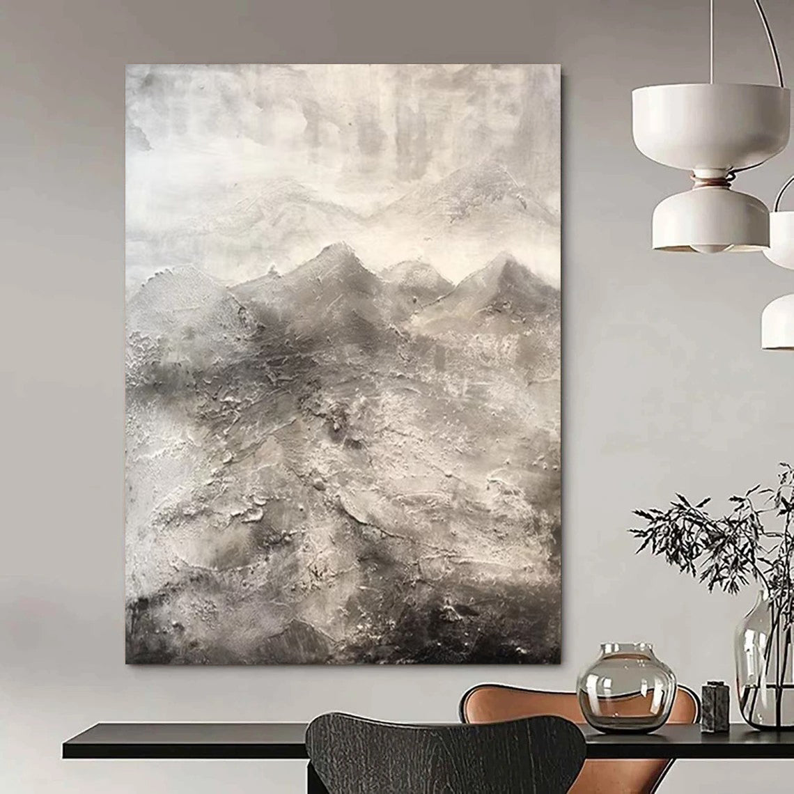 Large Custom Abstract Paintings: Handmade Textures for Dining Room & Entryway DTP256