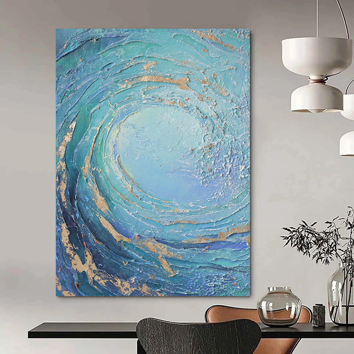 Large-Scale Custom Abstract Artworks for Bedroom & Hallway DTP332