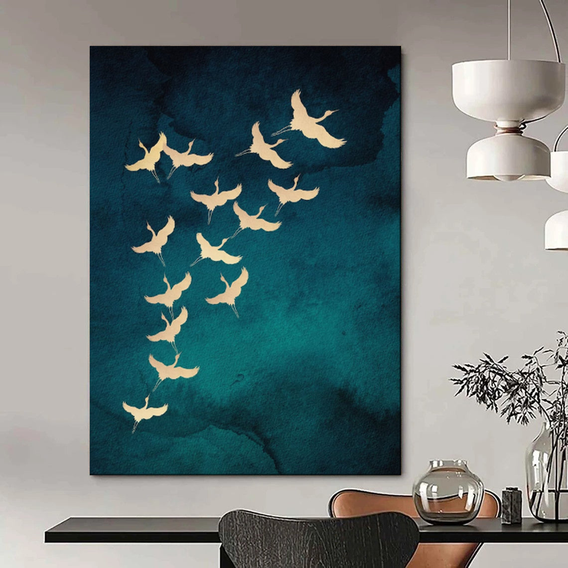 Custom Hand-Painted Abstract Art for Dining Room & Bar LargeART1919
