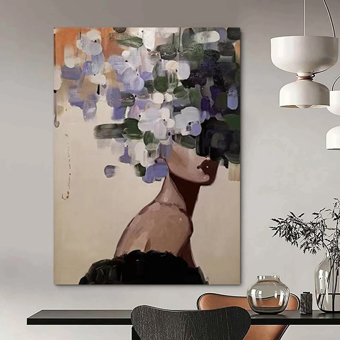 Custom Hand-Painted Abstract Masterpieces for Bedroom & Living Room DTP309
