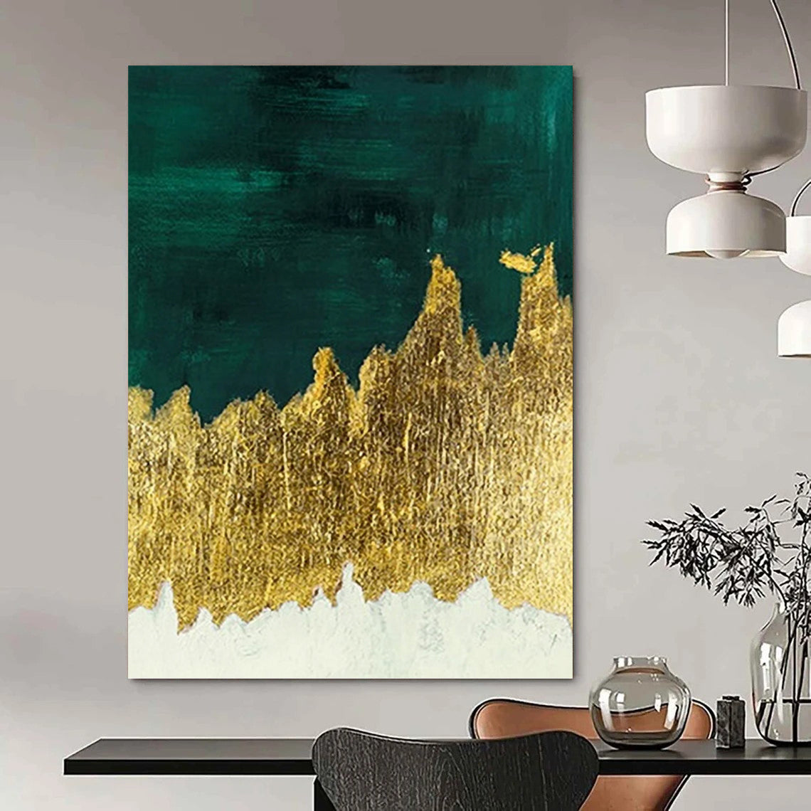Trendy Hand - Painted Textured Abstract Art for Bar & Entryway DKH1335
