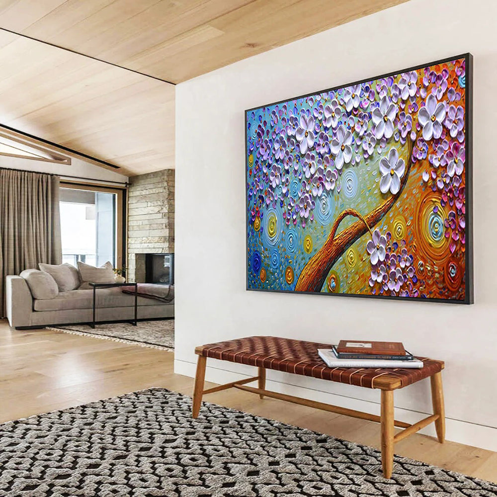 3D Flower Tree with Swirls - Whimsical Living Room or Nursery Decor DLZ217