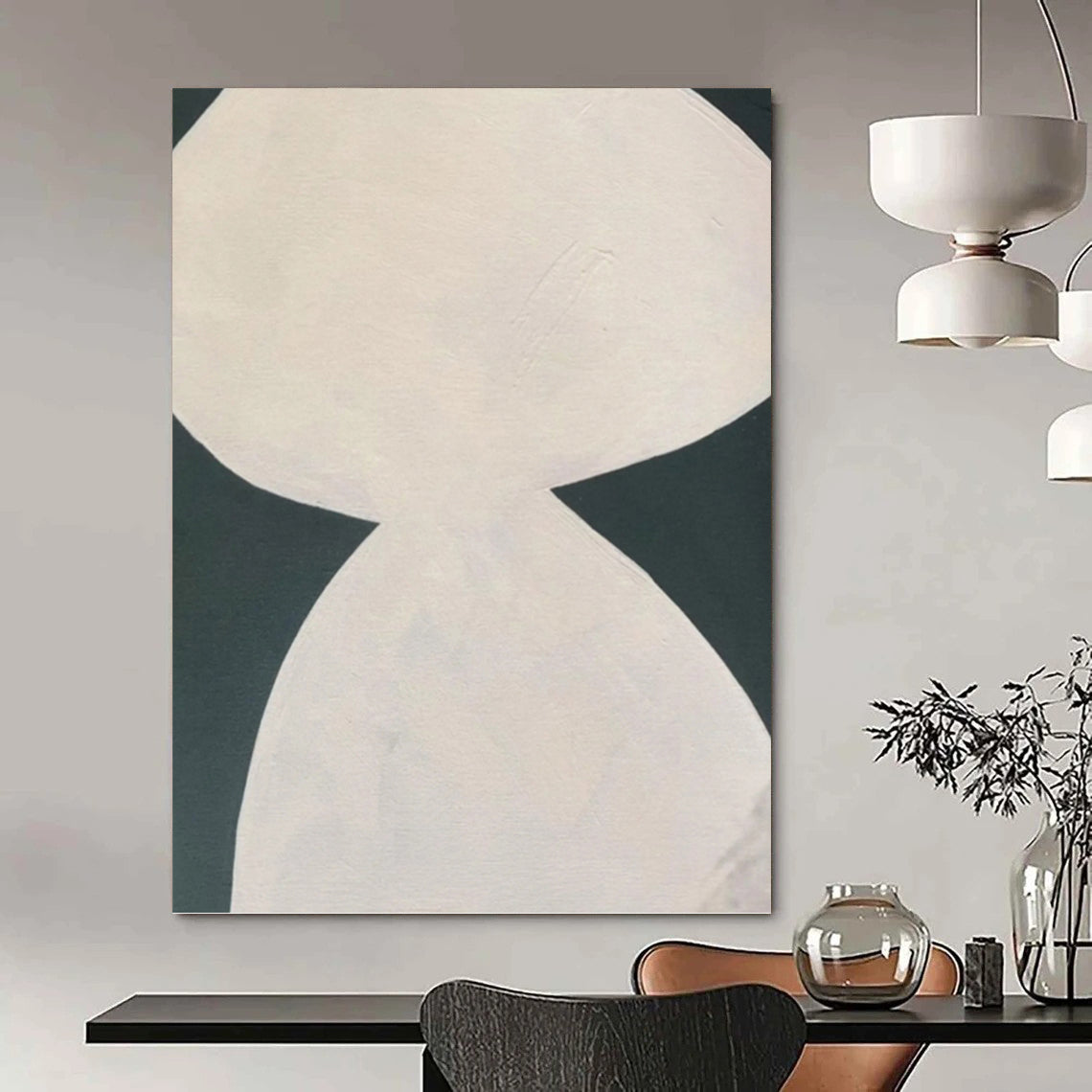Dazzling Hand - Painted Textured Canvas Abstract for Office & Hallway DKH1081