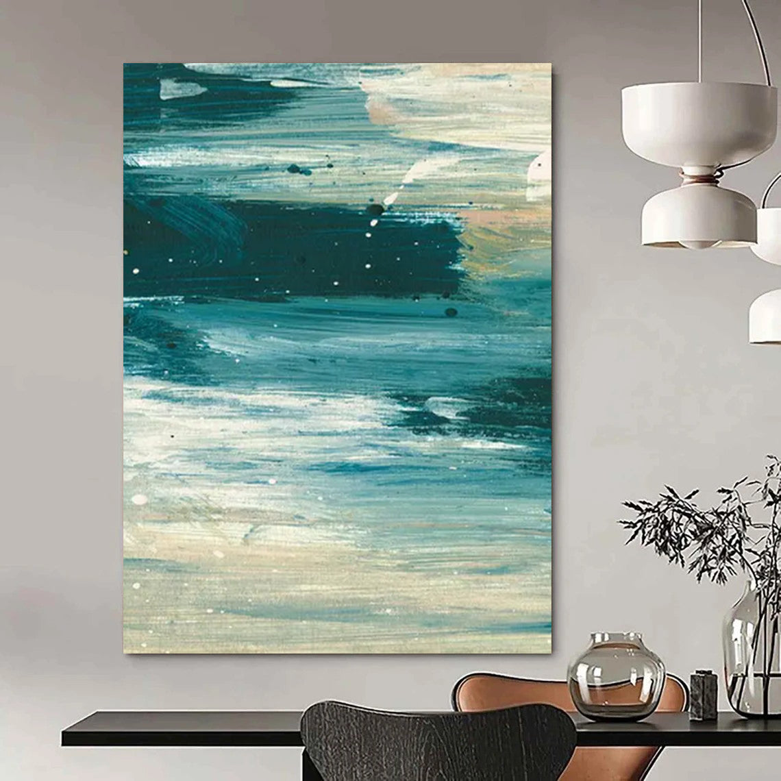 Custom Abstract Paintings: Large Dimensions, Hand-Painted Textures DTP177