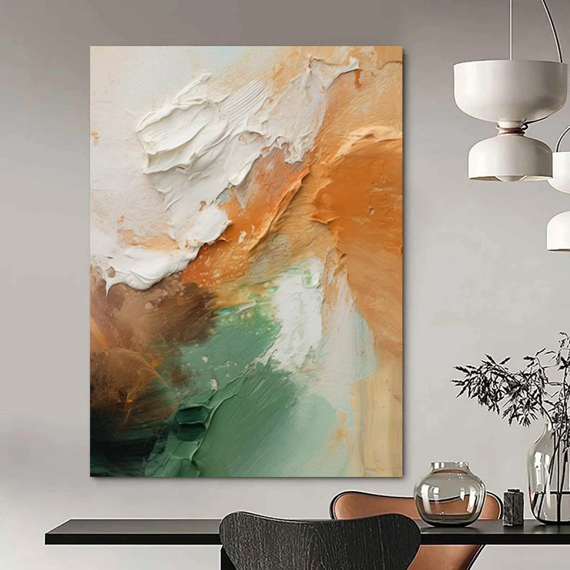 Large-Sized Hand-Painted Abstract Masterpiece for Bar & Hotel Lobby LargeART2308