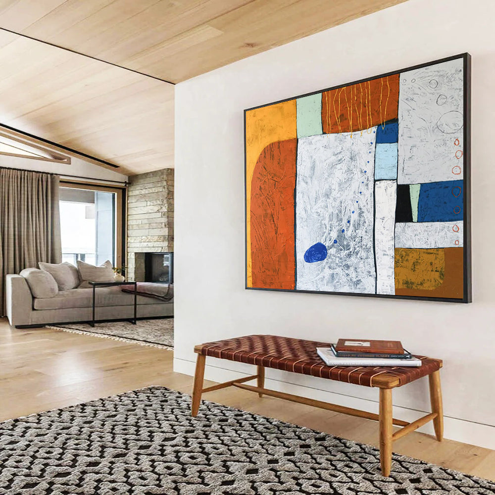 Dramatic Theatrical Oversized Abstract Canvas for Living Room & Dining Room LargeART1807