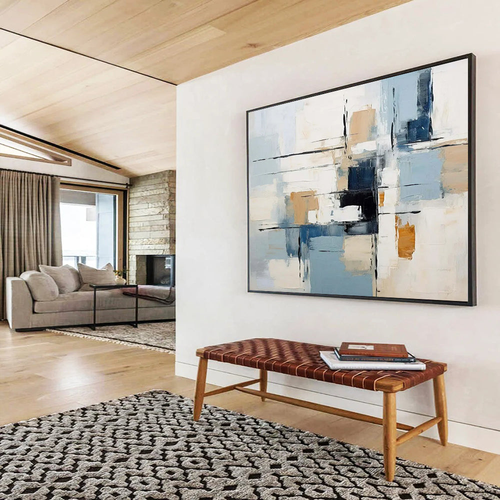 Morandi - Tone Geometric Abstract Painting - Artistic Atmosphere Maker for Modern Living Room DLZ092