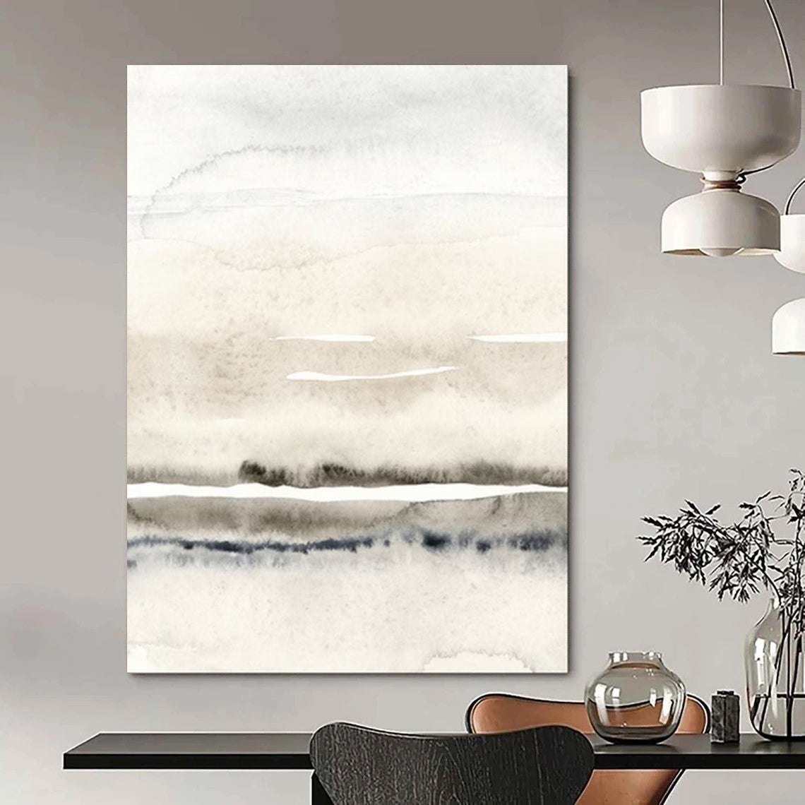 Rustic Textured Abstract Wall Art for Kitchen & Dining Nook LargeART2054