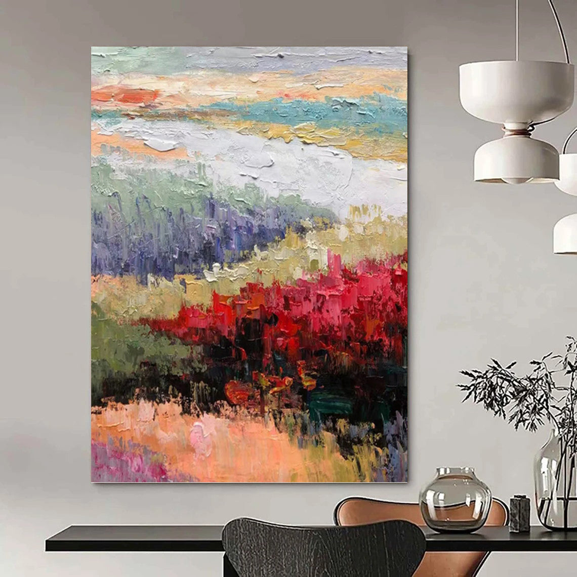 Inspiring Hand - Painted Textured Abstract for Office & Living Room DKH1273
