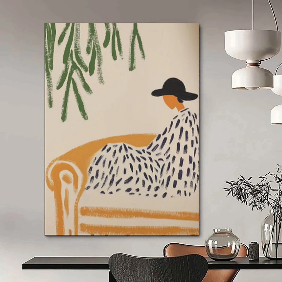 Subtle Textured Abstract Wall Art for Bedroom & Hallway LargeART2047