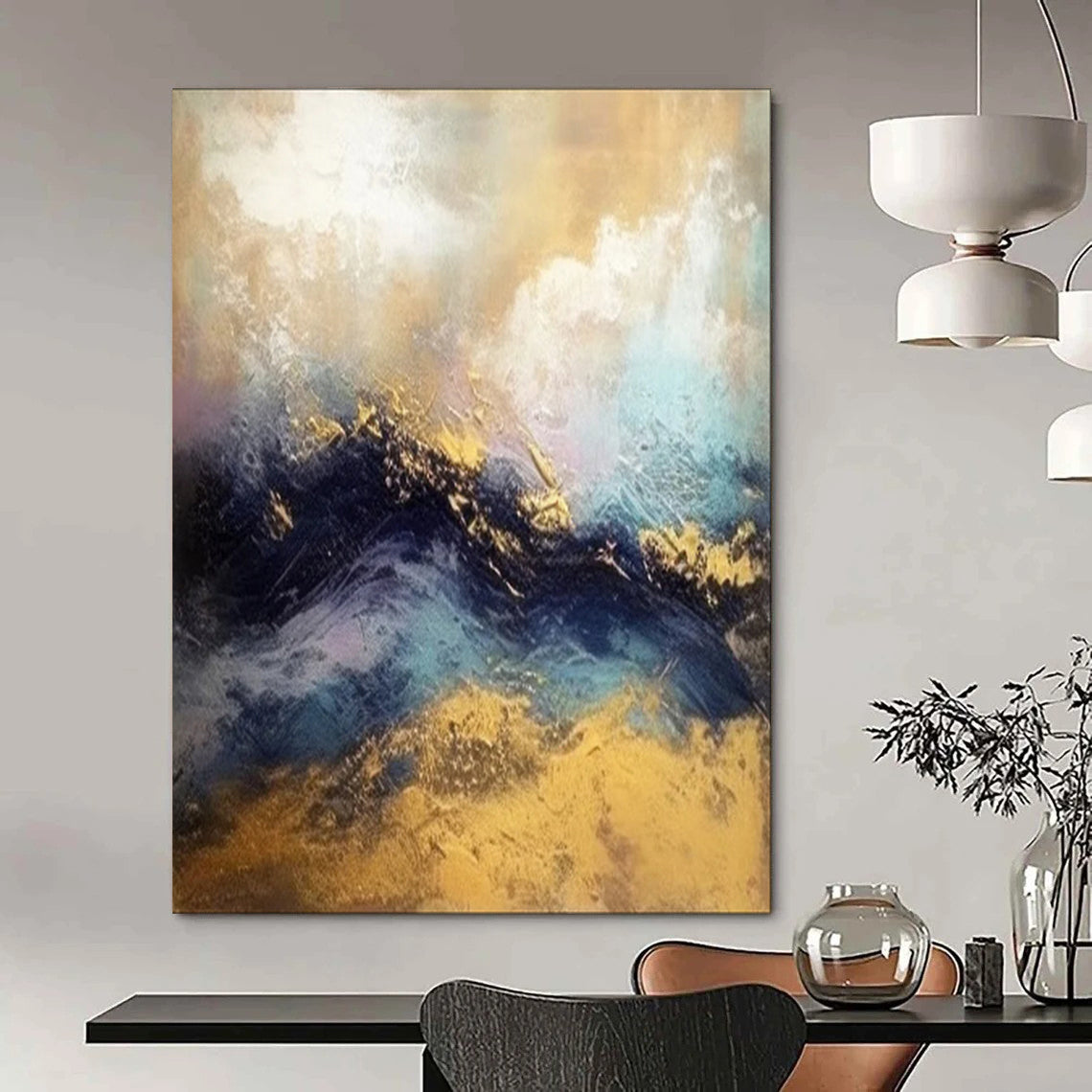 Hand-Painted Personalized Abstract Painting for Living Room & Bar LargeART1941