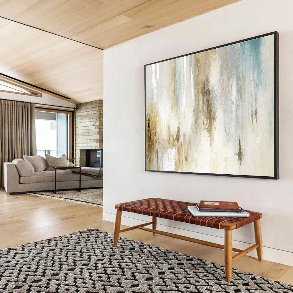 Vast - Scale Textured Abstract Canvas for Living Room & Bedroom DKH522