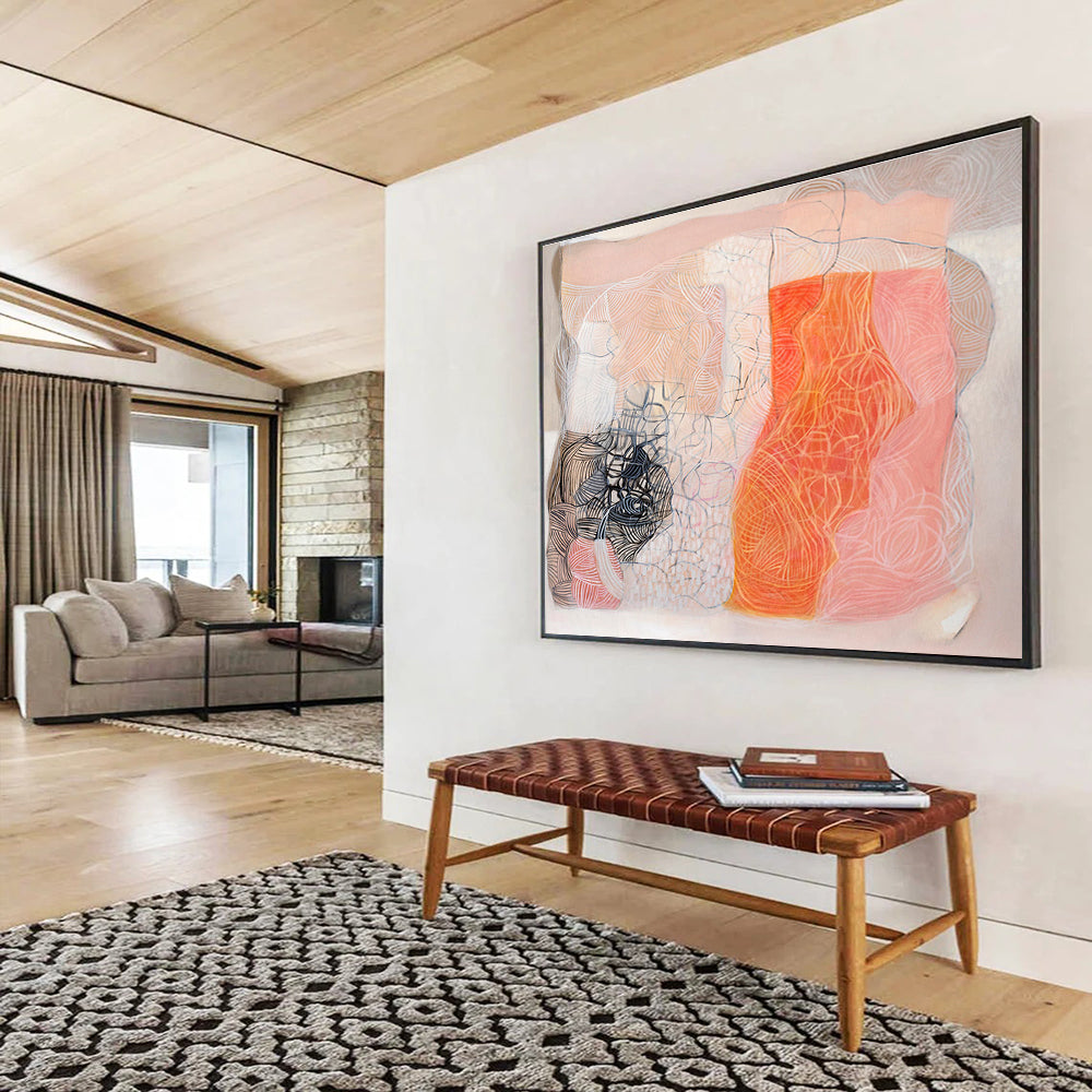 Made - to - Measure Abstract Canvas for Interior Design Project DKH052