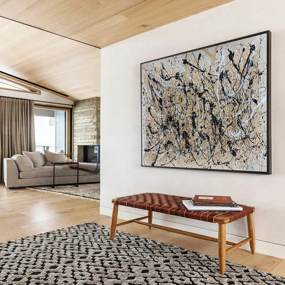 Energetic Giant Abstract Mural for Living Room & Office LargeART1588