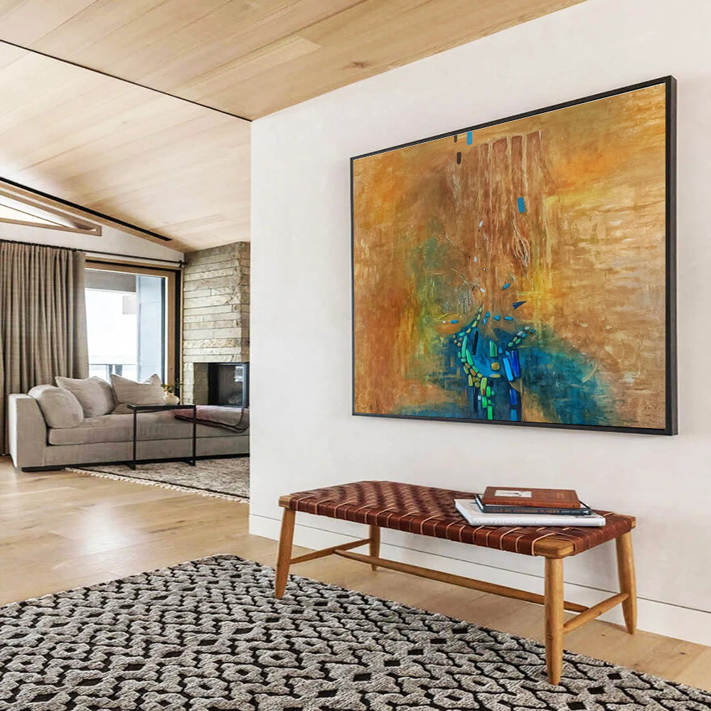 Large - Sized Abstract Mural for Bedroom & Dining Room DKH388
