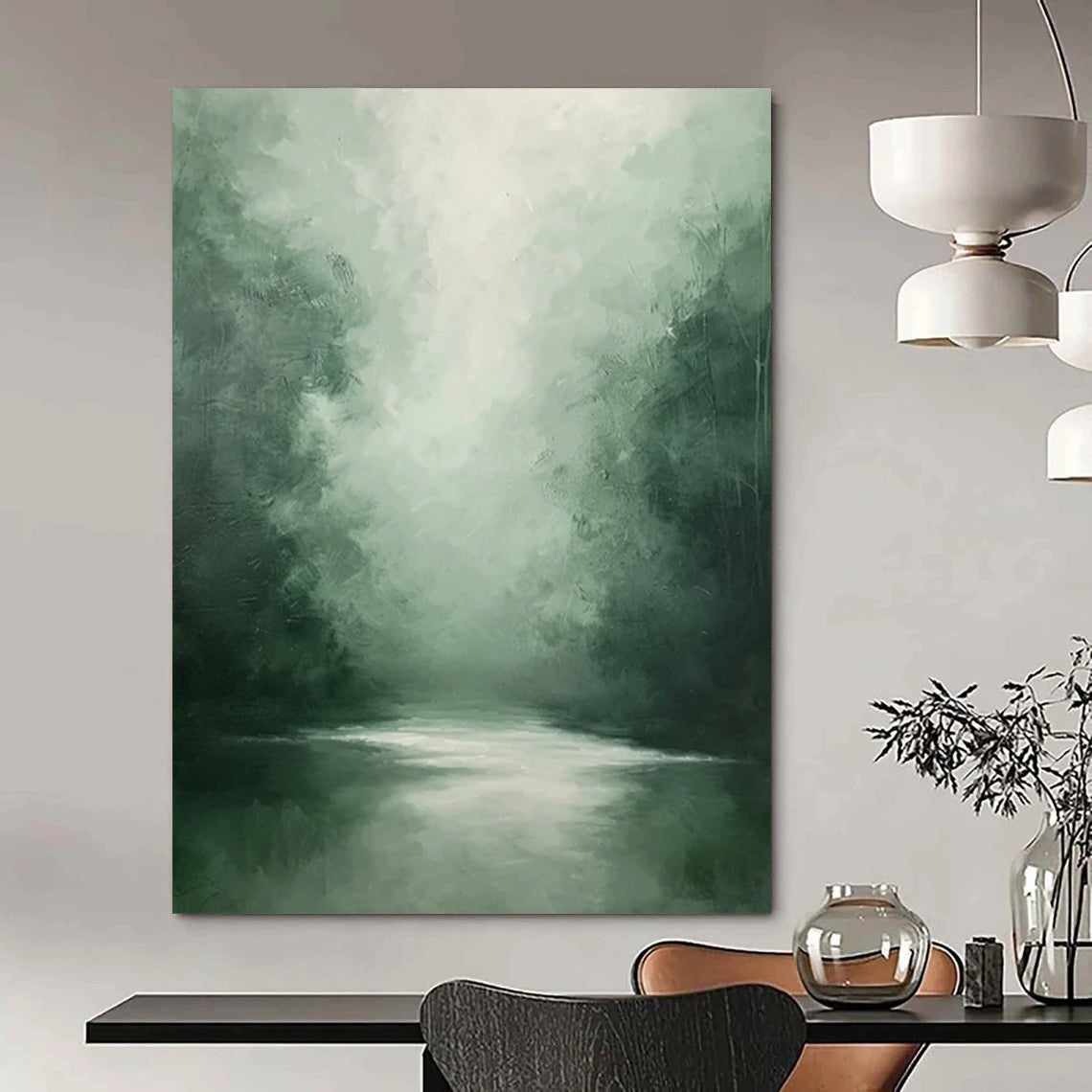 Jumbo Hand - Painted Textured Custom Abstract Canvas for Hallway and Hotel DTP024