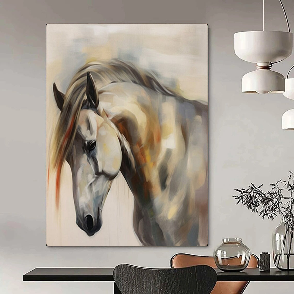 Hand-Painted Large-Scale Textured Abstract Wall Art for Bedroom & Yoga Room LargeART2144