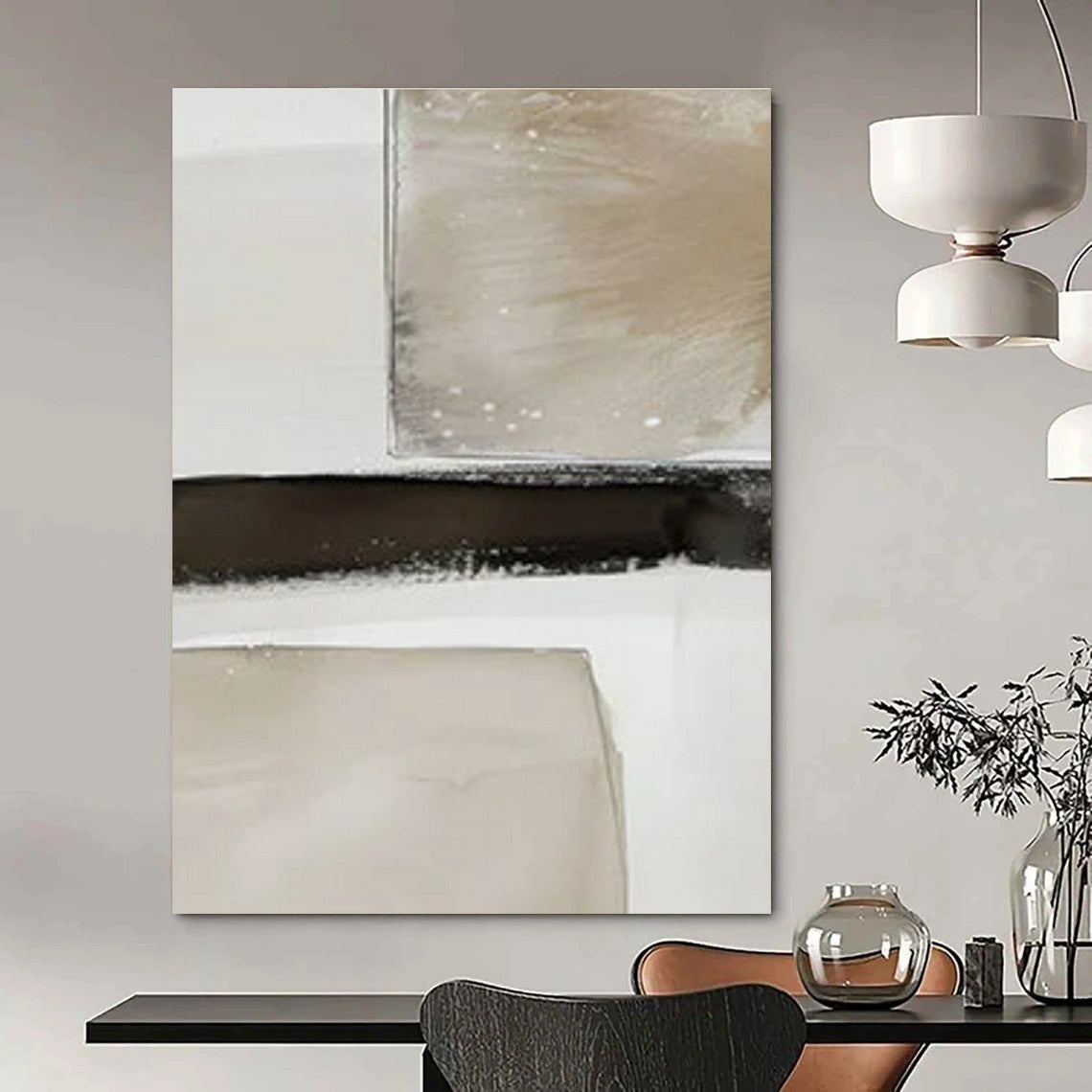 Large-Scale Custom Hand-Painted Abstract Art for Hallway & Entryway LargeART1478