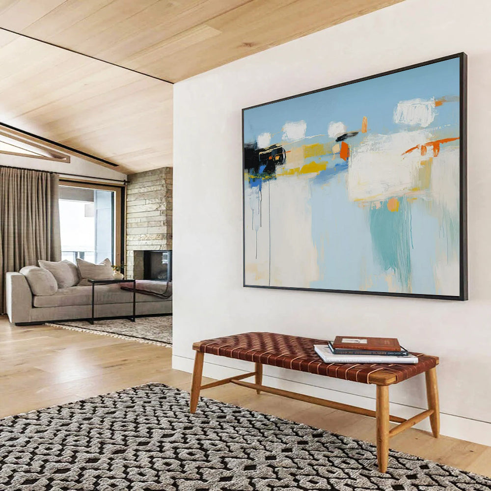 Hushed Large - Format Abstract Painting for Entryway & Bedroom LargeART1757