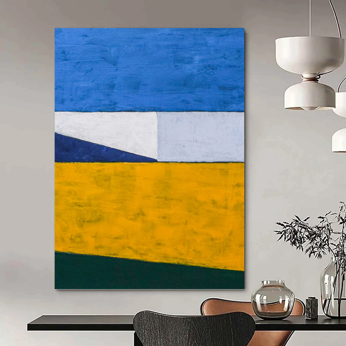 Artisan - Crafted Textured Canvas Abstract for Dining Room & Bedroom DKH1096