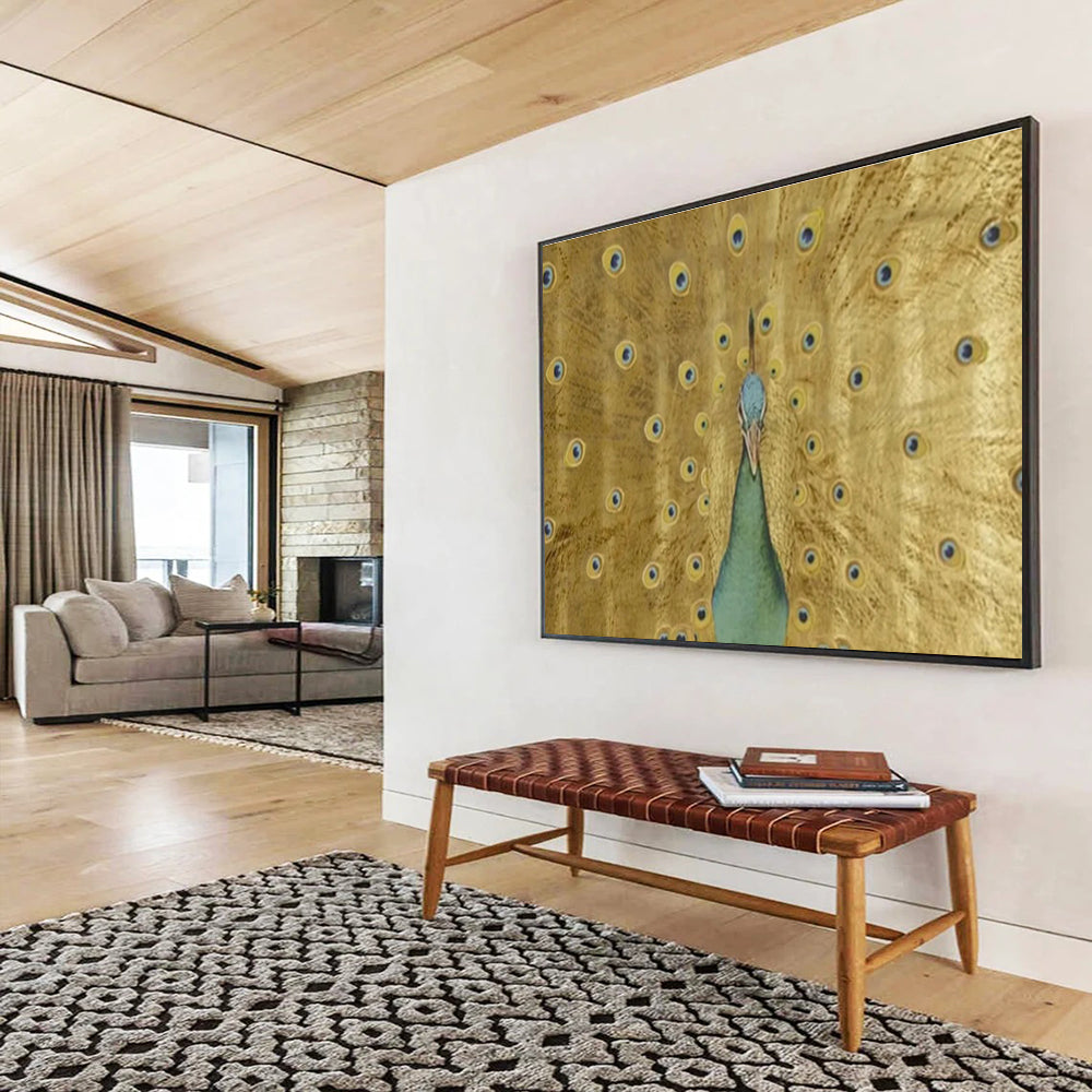 Grandiose Textured Hand - Painted Abstract Mural for Immersive Ambiance DKH740