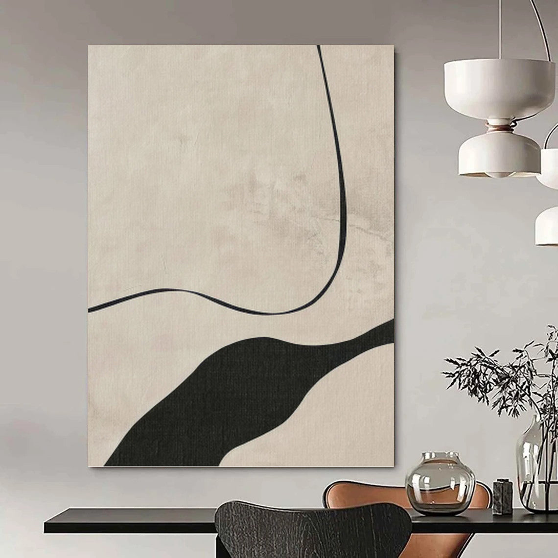 Visionary Designer - Crafted Textured Canvas Abstract for Office & Dining Room DKH1148
