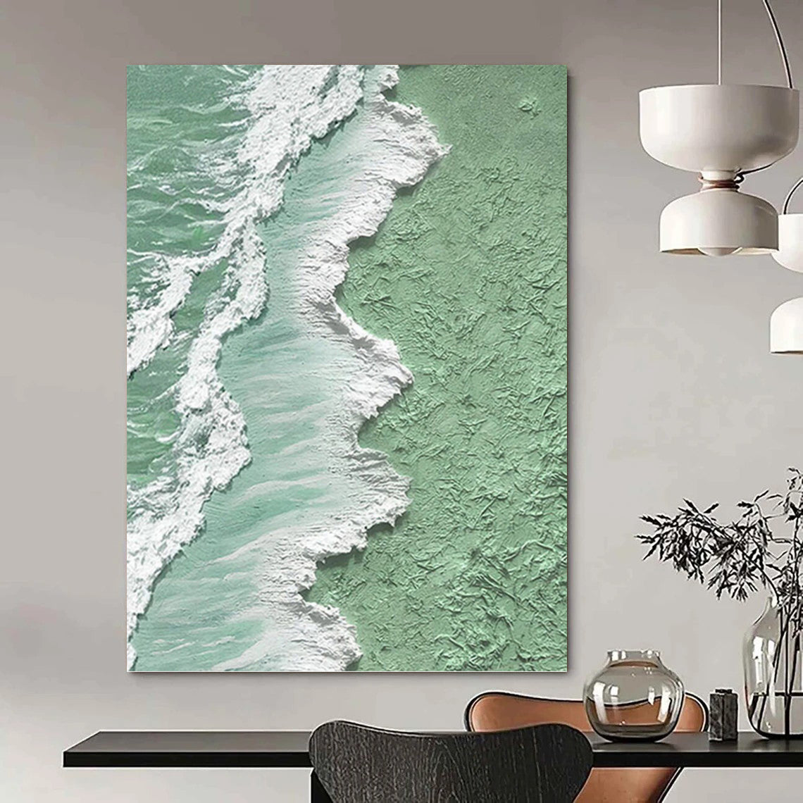 Titanic - Sized Hand - Painted Custom Abstract Enigma (with Diverse Textures), for Living Room and Hotel DKH1505