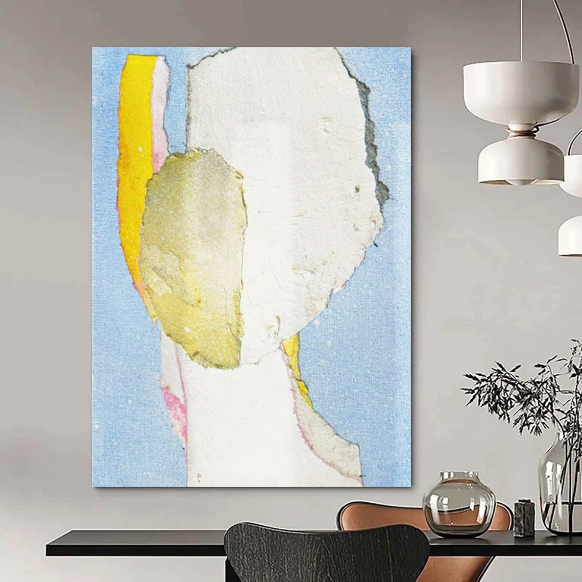 Large-Format-Scale Hand-Painted Abstract Art for Office & Break Room LargeART2225