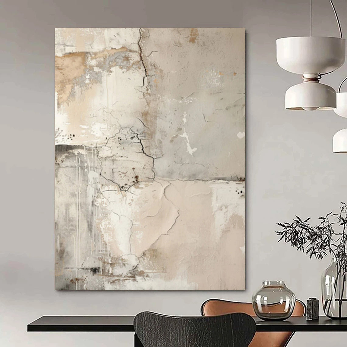 Inspiringly Immense Hand - Painted Textured Abstract Canvas for Art Studio & Workshop DKH1251